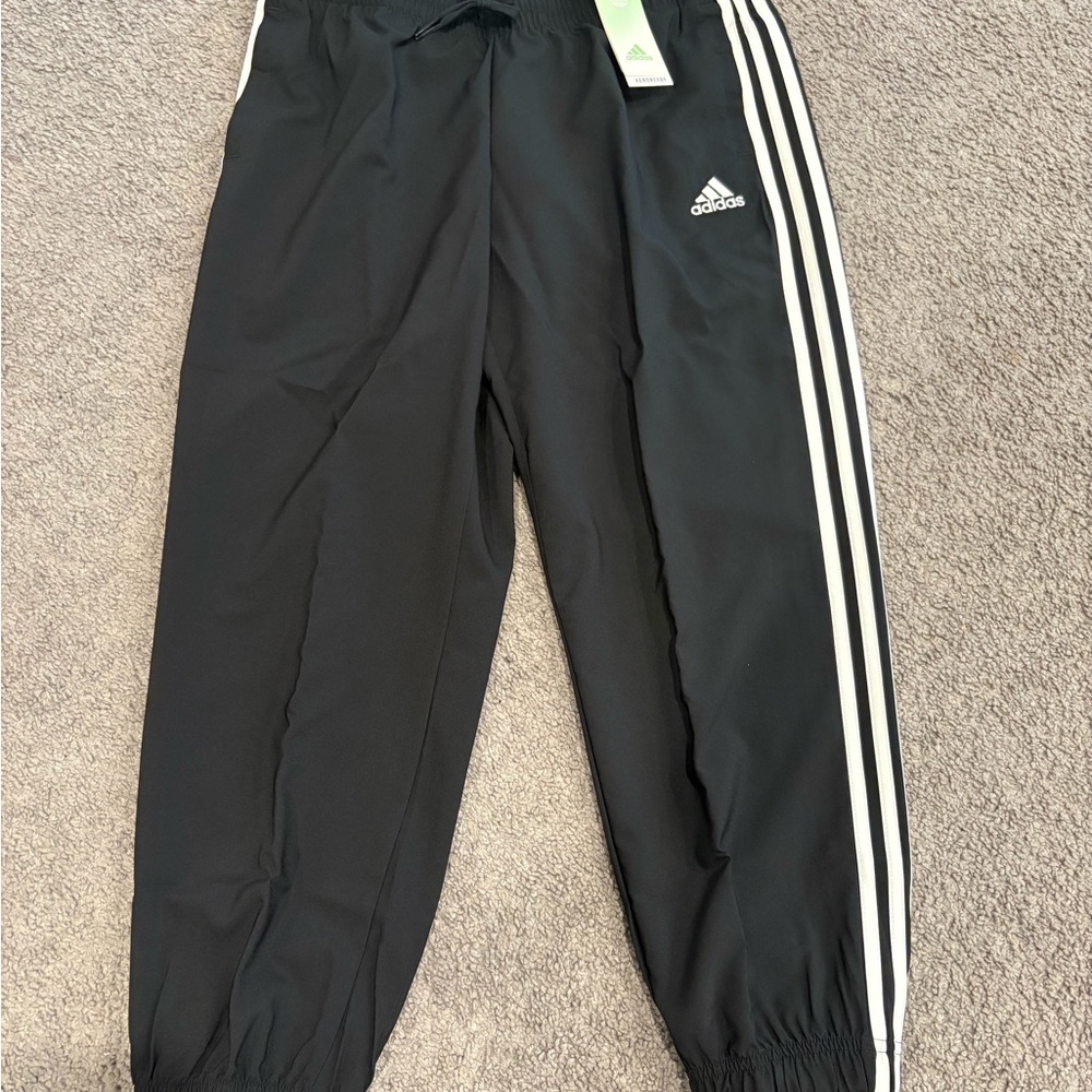 Adidas Black and White Jogger Sweatpants